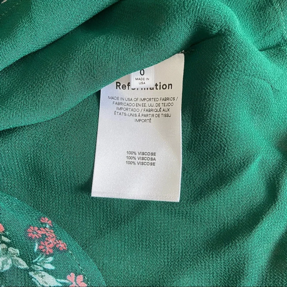 🌿|NWT| Reformation Juni Floral Long Sleeve Dress - Picture 10 of 16
